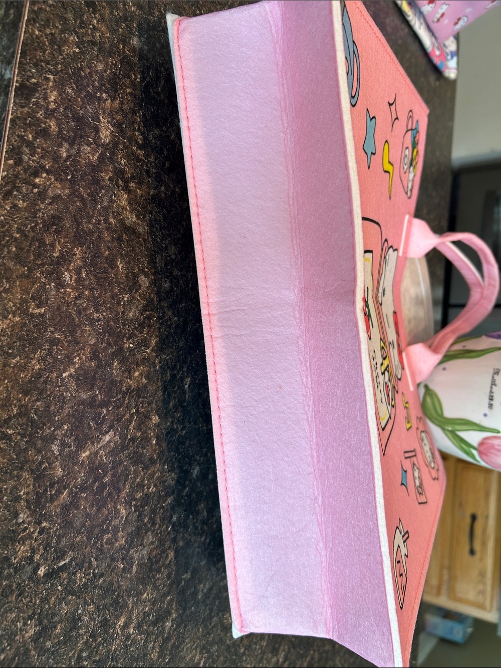 Sanrio Hello Kitty Pink Cherry Jam Felt Tote - Picture 3 of 3